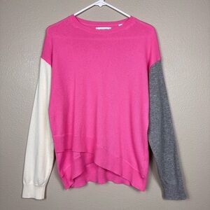 Chinti‎ & Parker Colorblock Pink Wool sweater valentines D